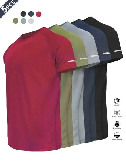 Men's Reflective Breathable Gym Quick Tee