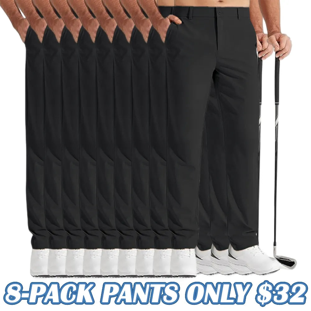Men's Stretch Gurkha Pants Slim Fit Dress Pants