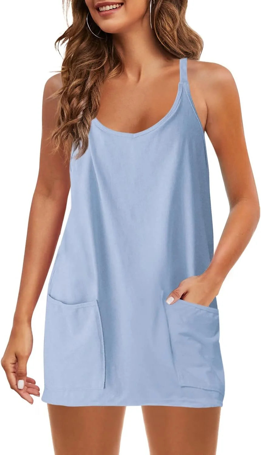 💝Last Day Promotion⚡Women's Womens Athletic Sleeveless Mini Dress