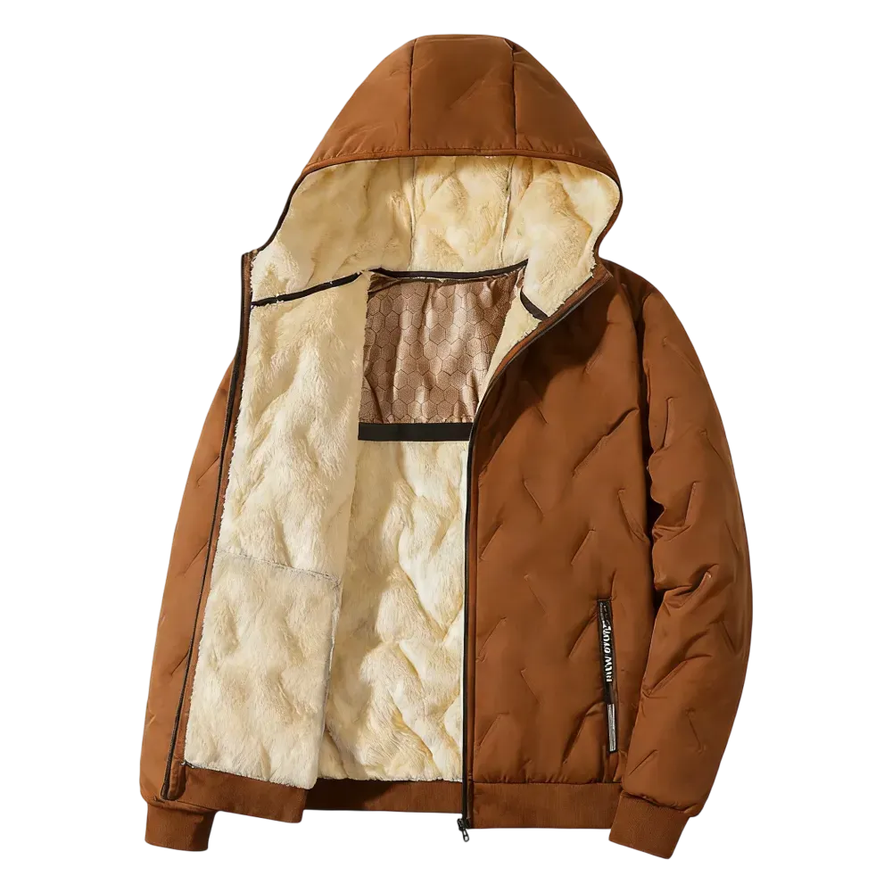 Men's Winter Warm Jacket with Fleece Lining Regular Fit