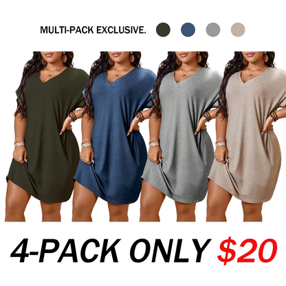 🔥Summer Hot Sale🔥Plus Size Women's Loose T-Shirt Dress