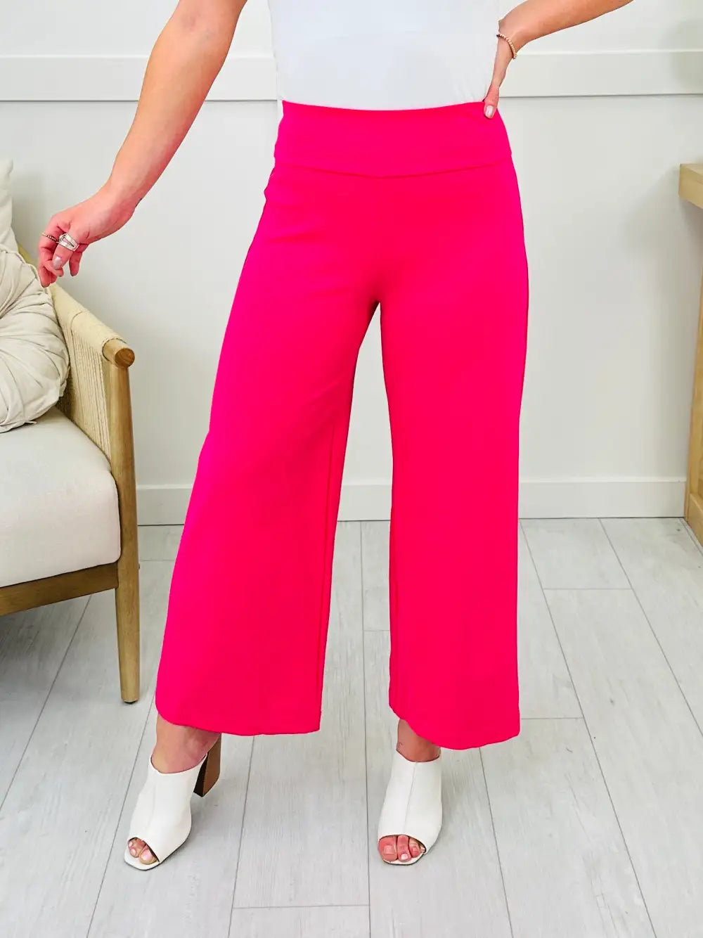 Wide Leg Boss Lady Magic Pants-Multiple Colors!