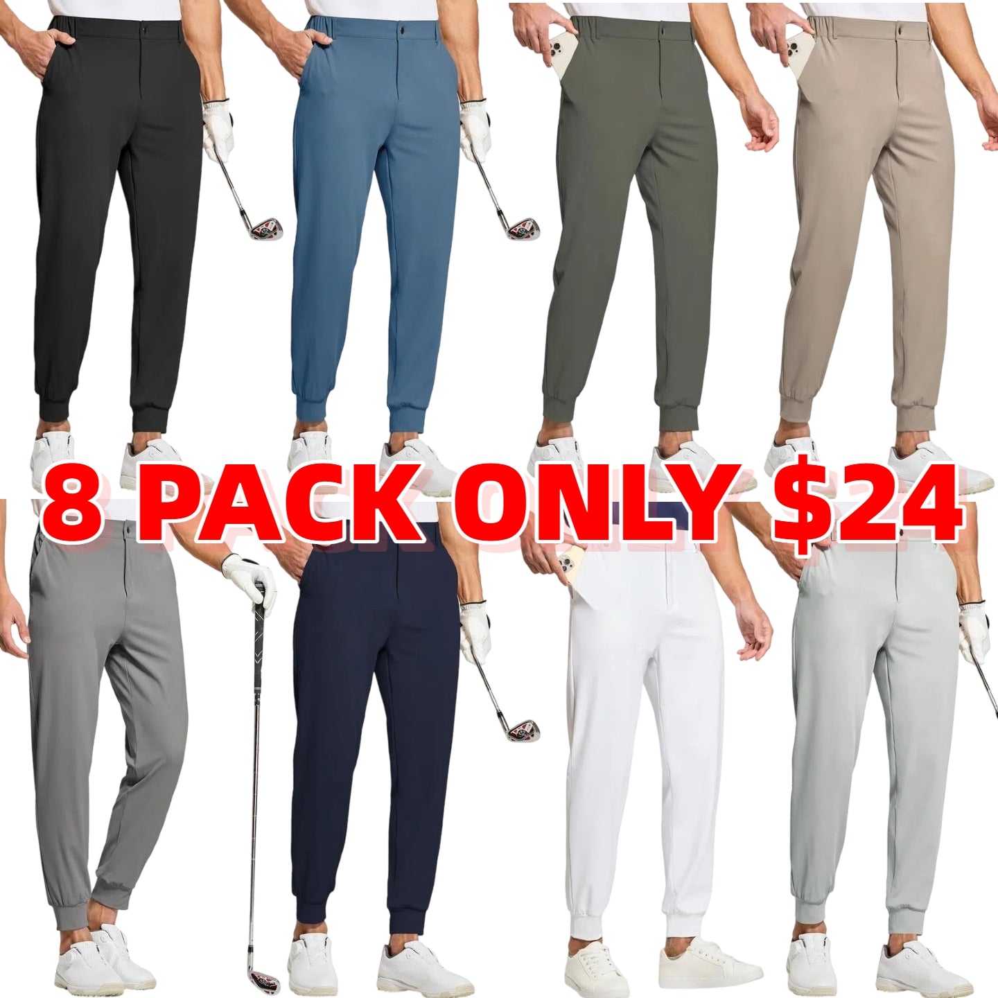 Men's Stretch Slim Fit Work Dress Pants