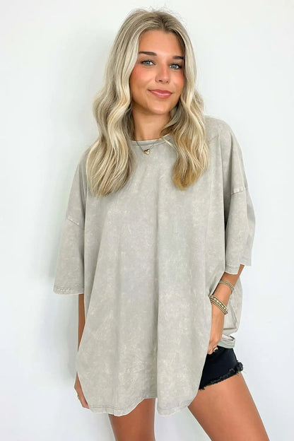 Weekend Awaits Mineral Wash Oversized Top - BACK IN STOCK