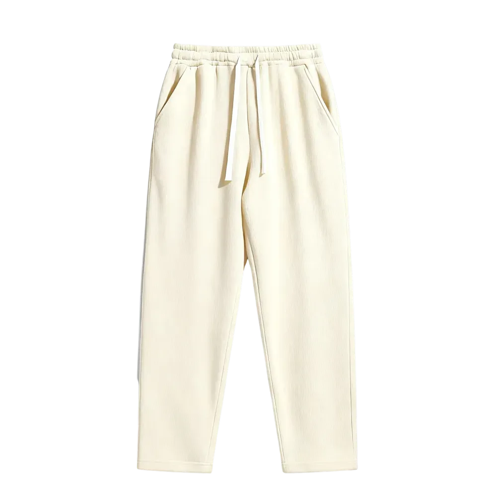 Men's Regular Fit Solid Drawstring Waist Sweatpants