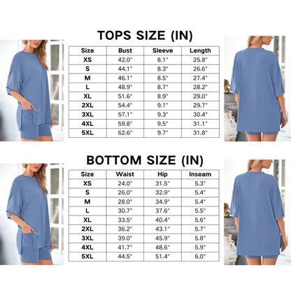 🔥Women's Casual Loose-fitting Two-Piece Set (Crew Neck/V-Neck) 🔥