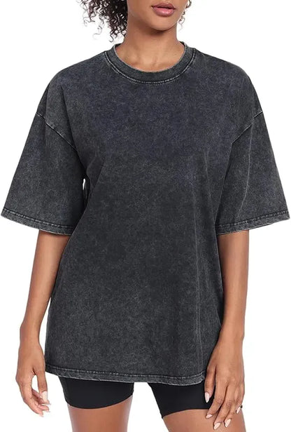 Acid Wash Unisex Oversized Cotton Comfort Tee