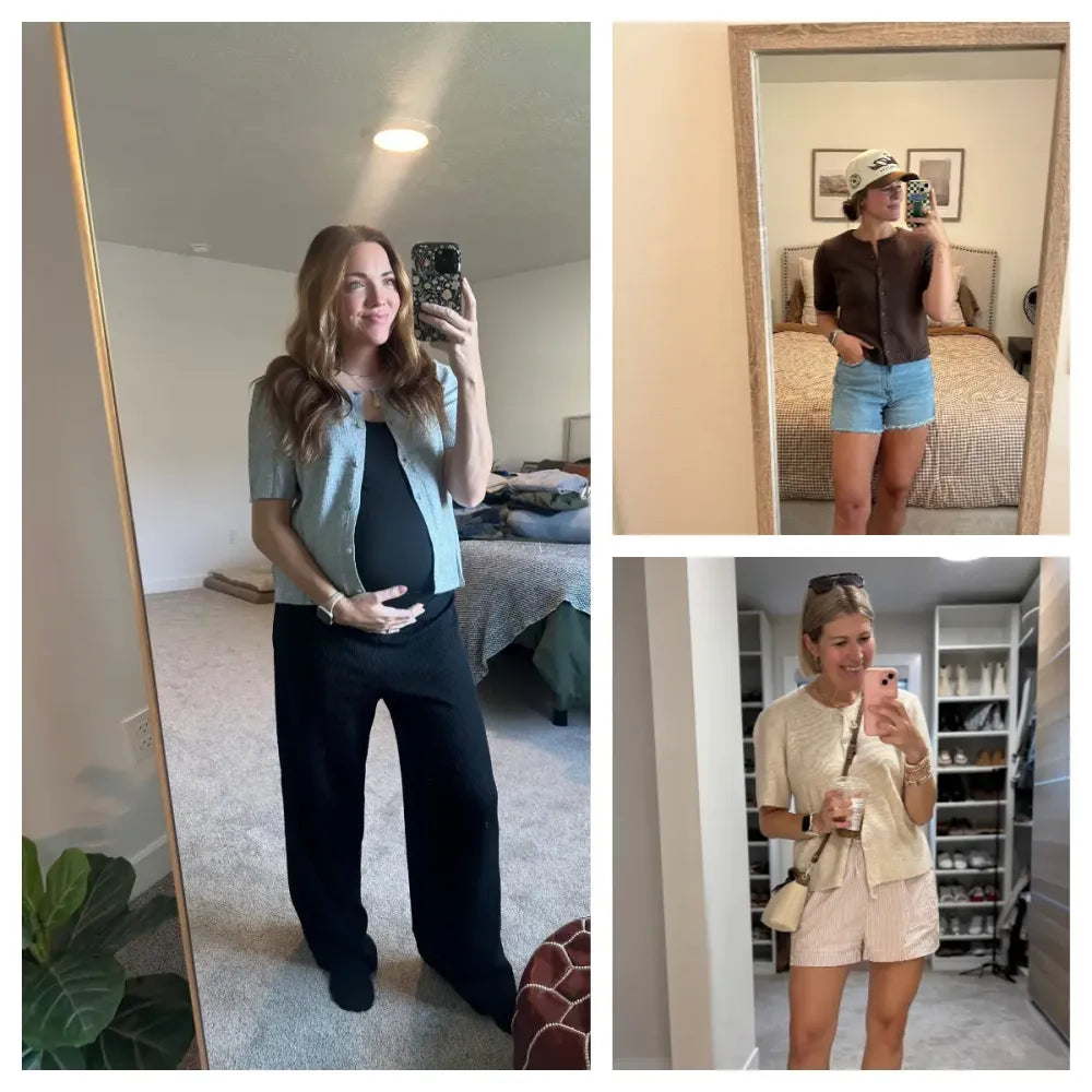 Women's Short Sleeve Cardigan Sweaters