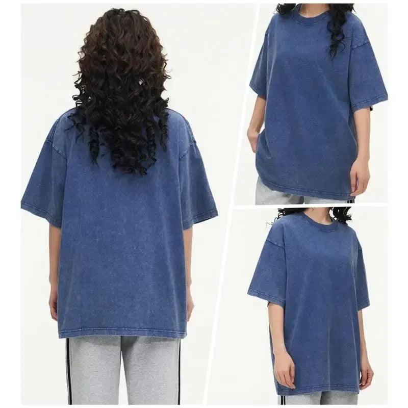 Men's  Acid Wash Cotton T-Shirts