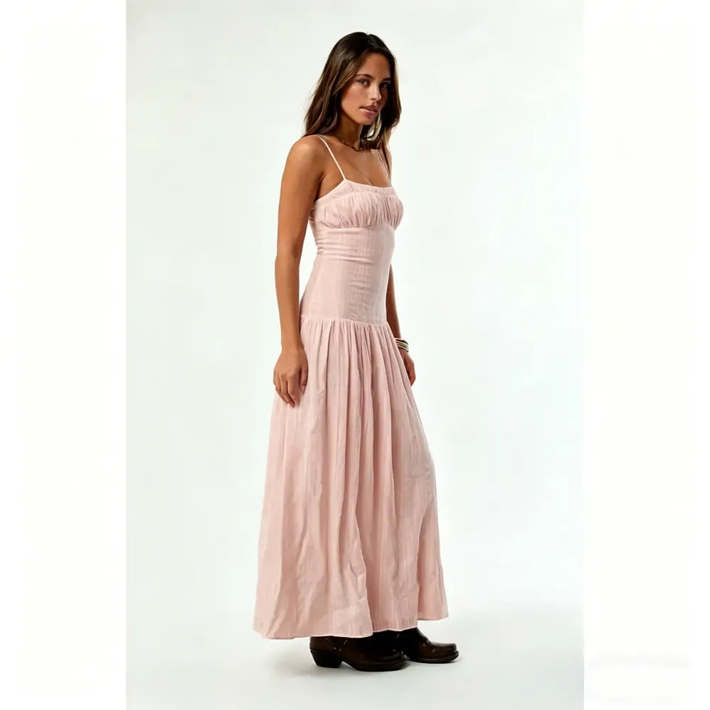 Your Favorite Women's Ava Linen Bustier Maxi Dress
